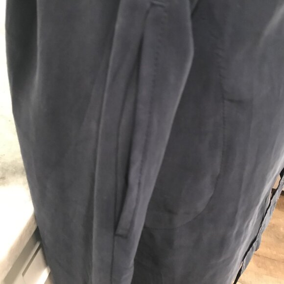 J. Jill Dress Womens Small Petite Navy Utility Shirt Dress Belted Pockets Casual - Picture 3 of 8